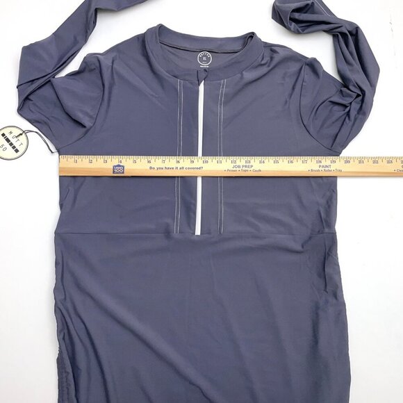 NEW Mott50 Grey Sun Protective Swim Dress UPF 50 Long Sleeves Zipper Front XL - Picture 7 of 11